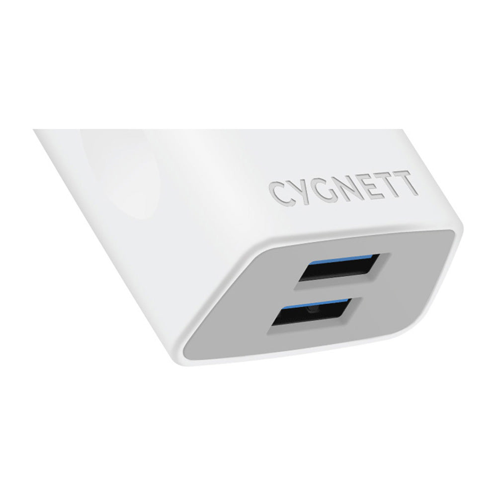 Cygnett CY1896POFLW FLOW+ 12W Dual Wall Charger (2 USB-A Outputs)