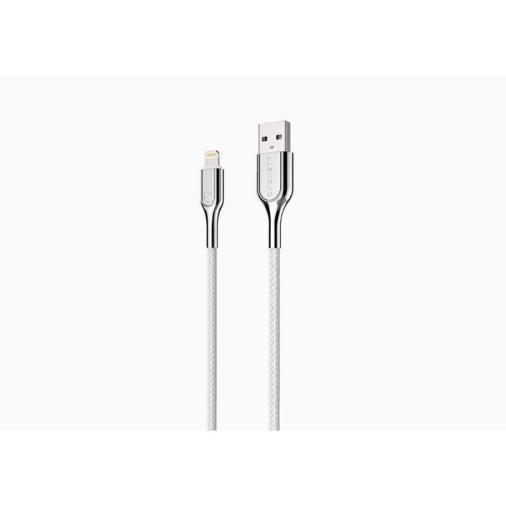 Cygnett CY2685PCCAL Lightning to USB-A Cable Braided White 1m