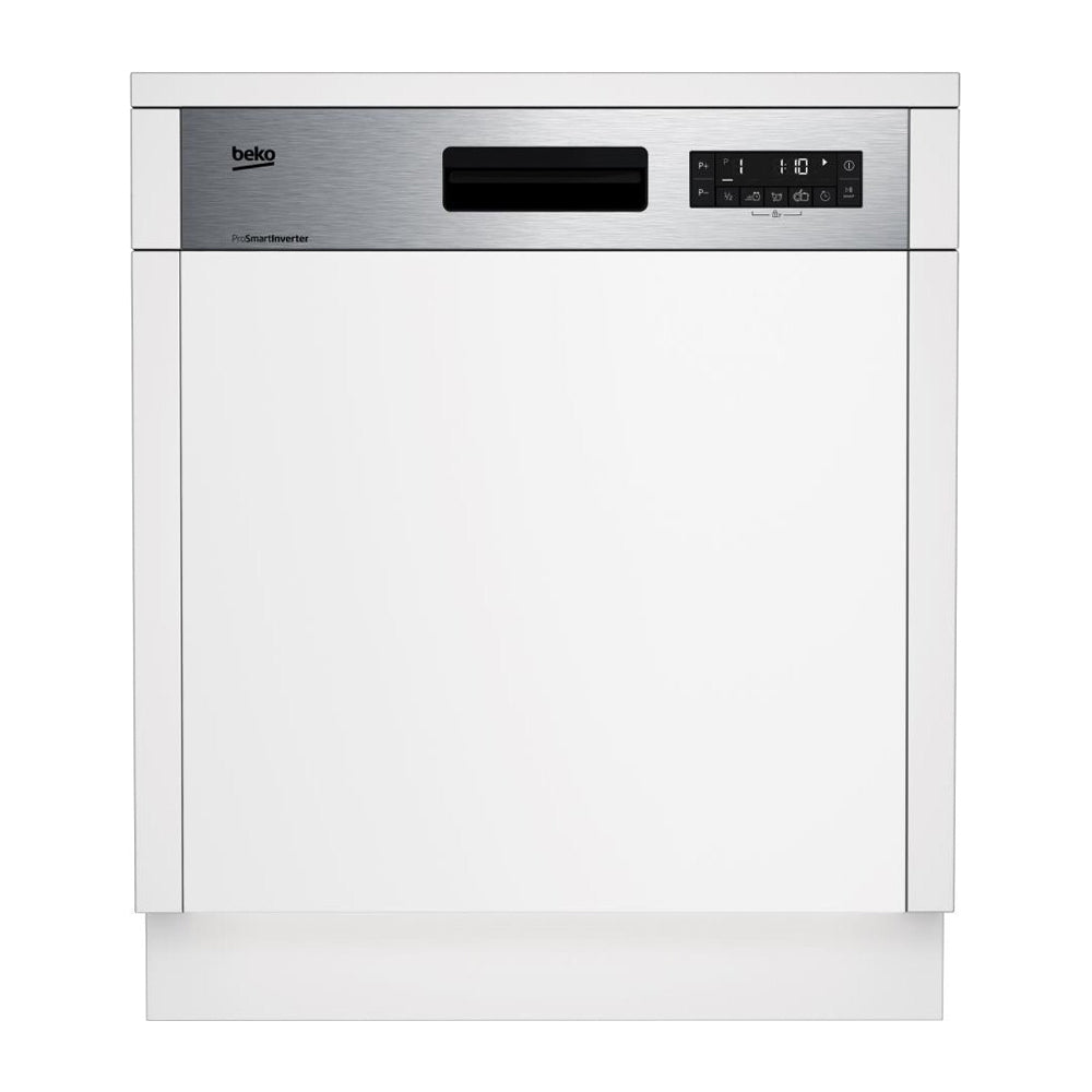 Beko DSN28435X Semi Integrated Dishwasher, Front view