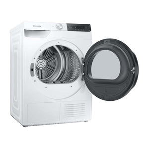 Samsung 9kg Heat Pump Dryer DV90T7440BT, Front right view with door open