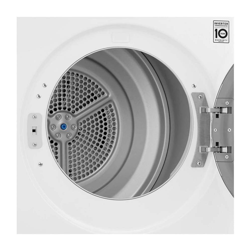 LG DVH4508W 8kg Heat Pump Dryer, Drum view