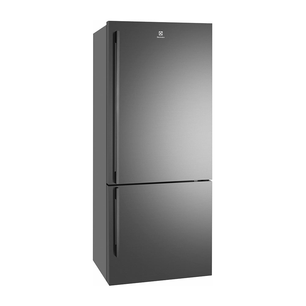 Electrolux EBE5307BCR 496L Dark Stainless Steel Bottom Mount Refrigerator, Front right view