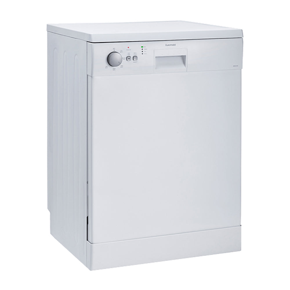 Euromaid EDW14W 60cm Freestanding Dishwasher, Front right view