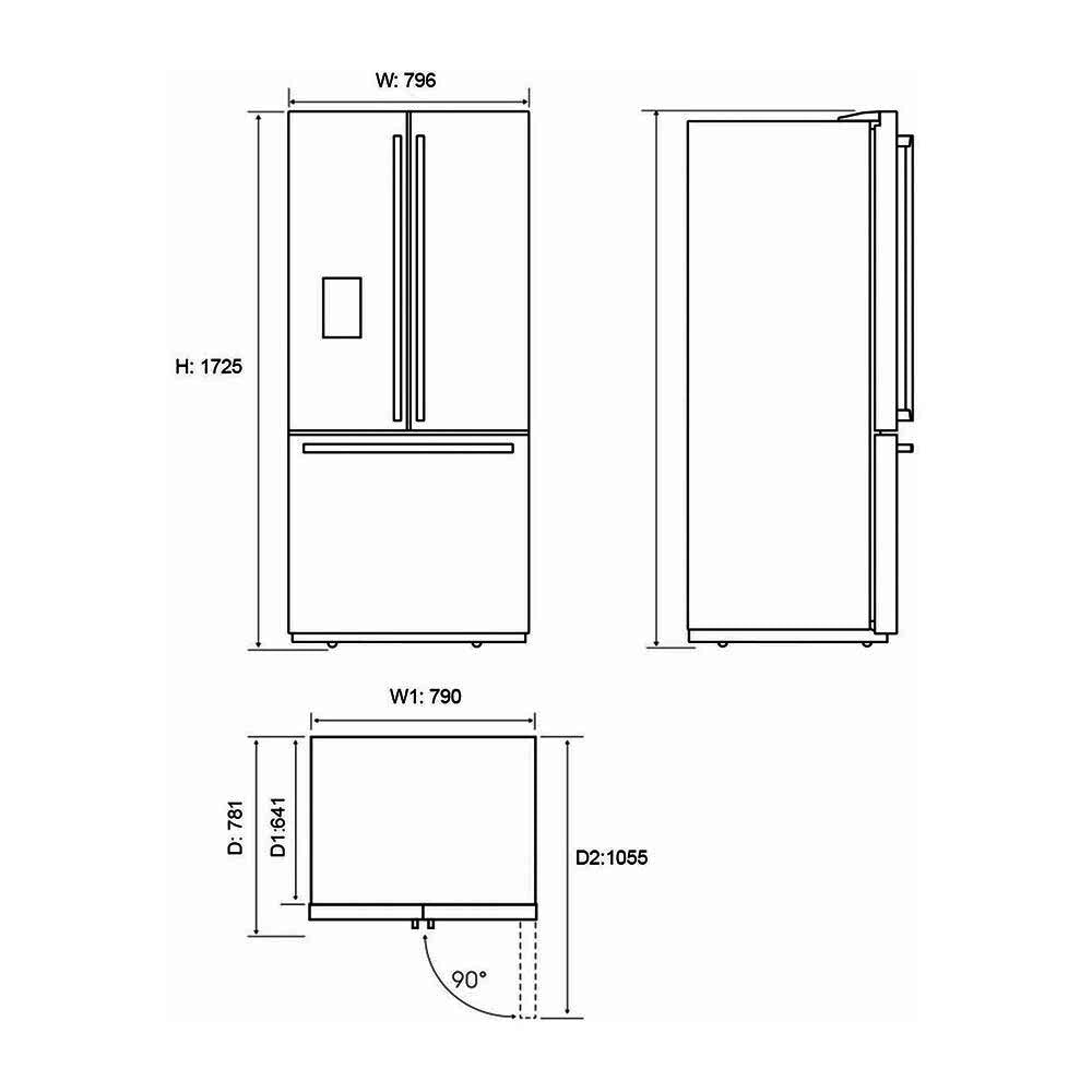 Electrolux EHE5267SC 491L French Door Fridge Stainless Steel