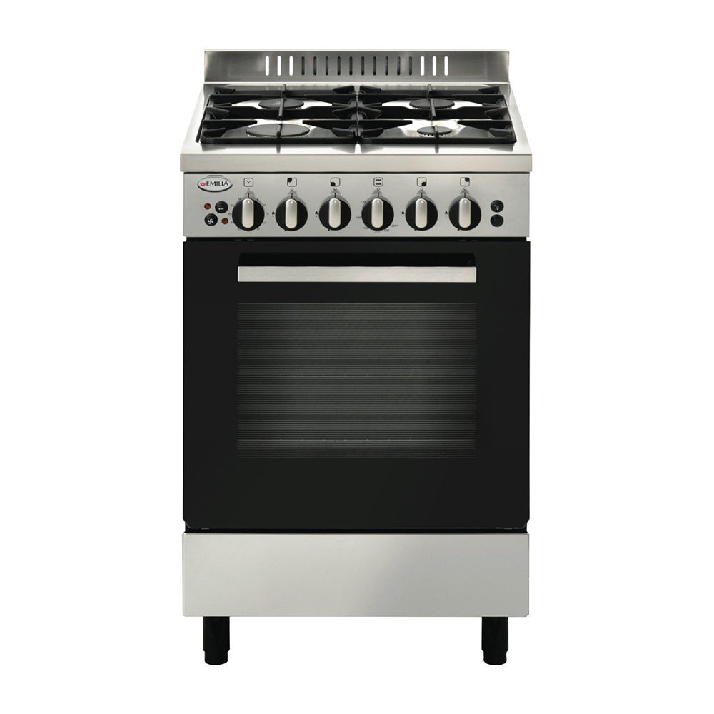 Emilia EM534MVI4 53cm Stainless Steel Freestanding Gas Cooker