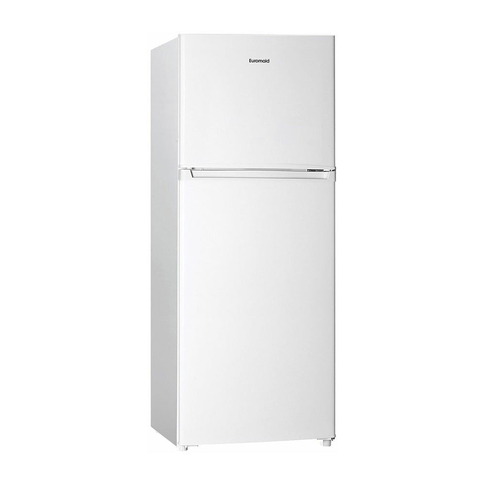 Euromaid ETM221W 198L Top Mount Fridge, Front right view