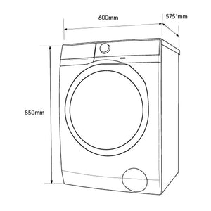 Electrolux 7.5 Kg Front Load Washing Machine EWF7524CDWA, Dimensions