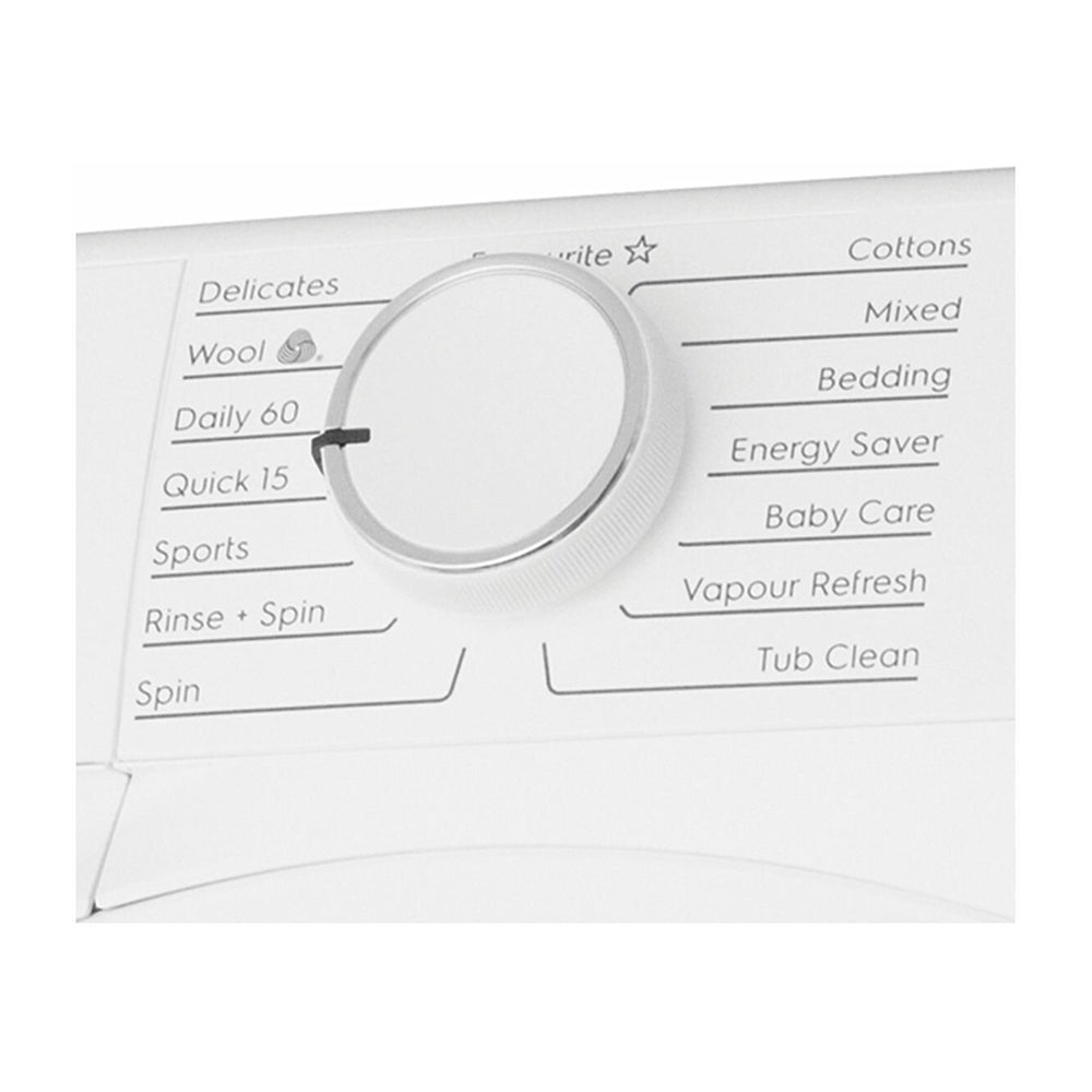 Top view with drawerElectrolux 8kg Front Load Washing Machine EWF8024CDWA, Panel dial view