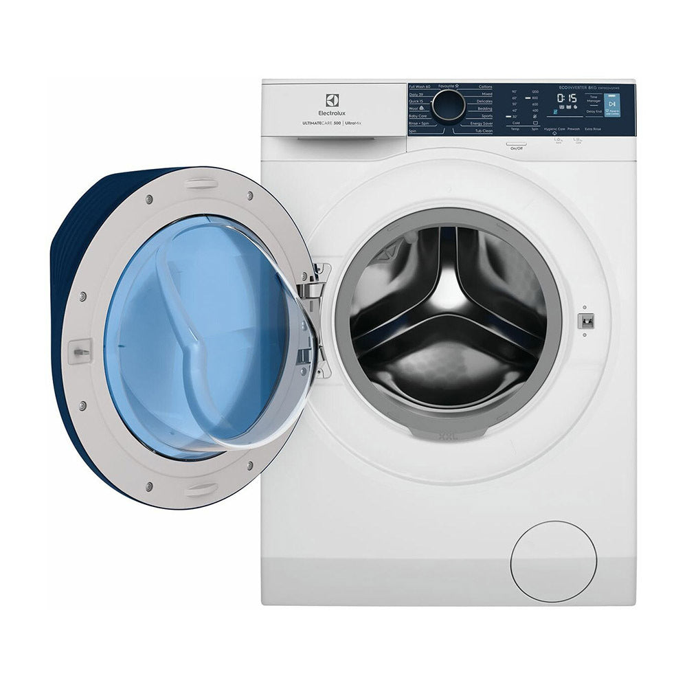 Electrolux 8kg Front Load Washing Machine EWF8024Q5WB, Front view with door open