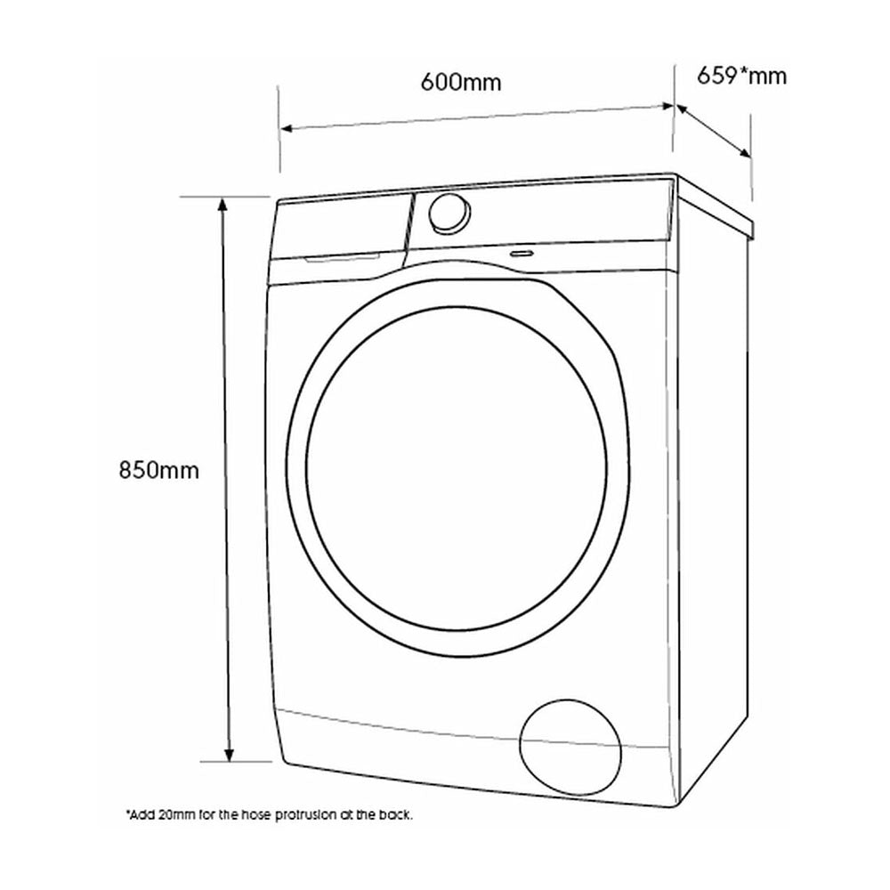 Electrolux EWF9024CDWA 9kg White Front Load Washer