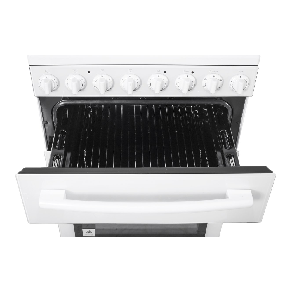 Euromaid F54RW White Electric Oven with Coil Cooktop