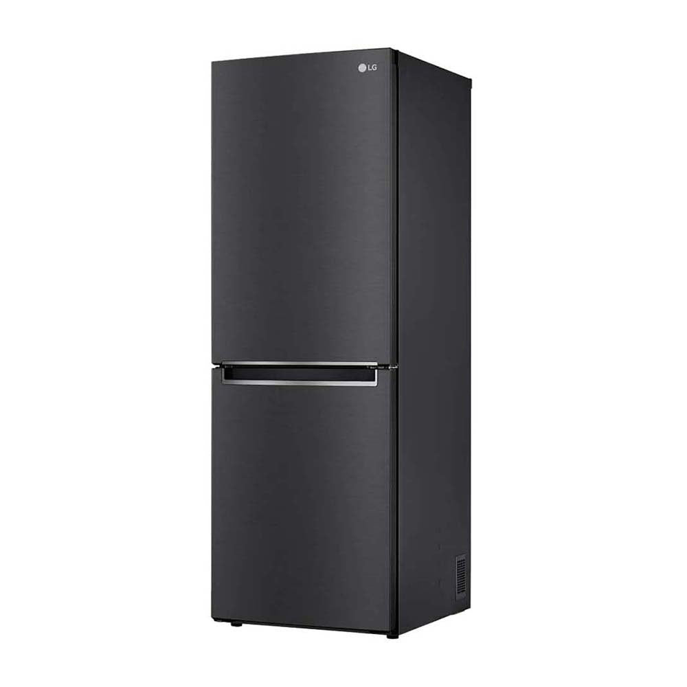 LG 306L Bottom Mount Fridge Matte Black GB-335MBL, Front left view 