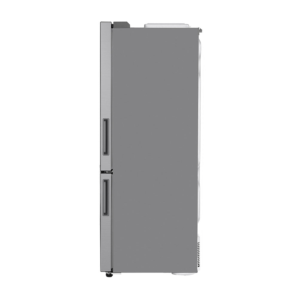 LG 420L Bottom Mount Fridge Stainless Steel GB-455PL, Side view