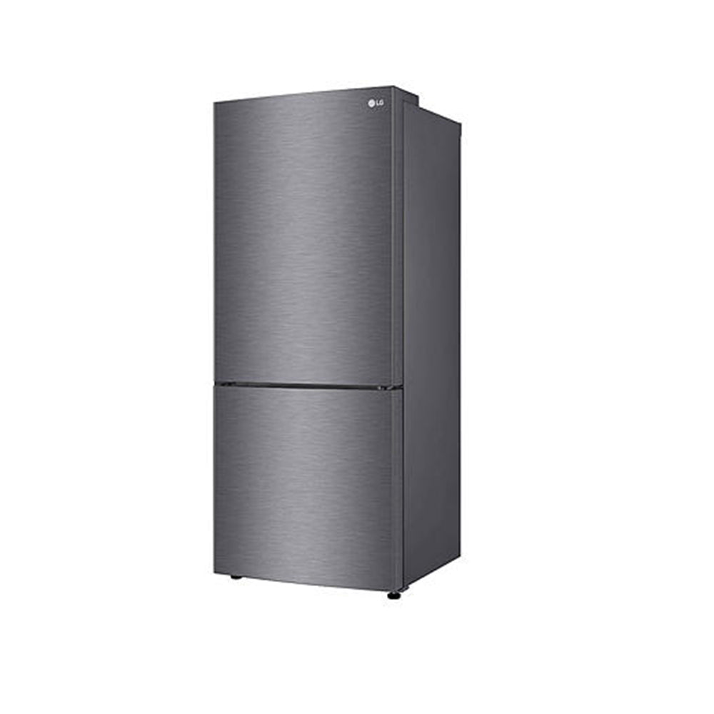 LG 420L Bottom Mount Fridge Dark Graphite GB-455UPLE, Front left view