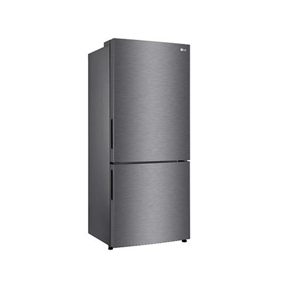 LG 420L Bottom Mount Fridge Dark Graphite GB-455UPLE, Front right view