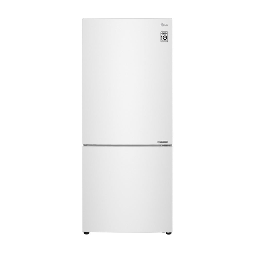 LG 420L Bottom Mount Fridge White GB-455WL, Front view