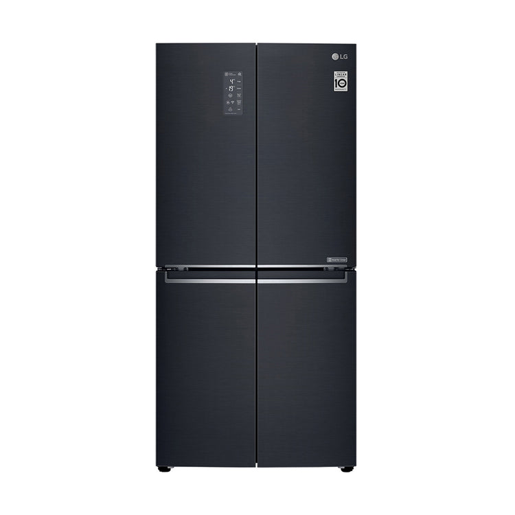 LG GF-B590MBL 530L French Door Fridge Matte Black Steel, Front view