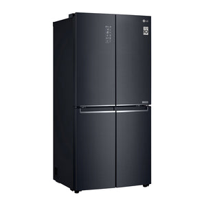 LG GF-B590MBL 530L French Door Fridge Matte Black Steel, Front right view