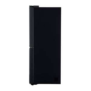 LG GF-B590MBL 530L French Door Fridge Matte Black Steel, Side view