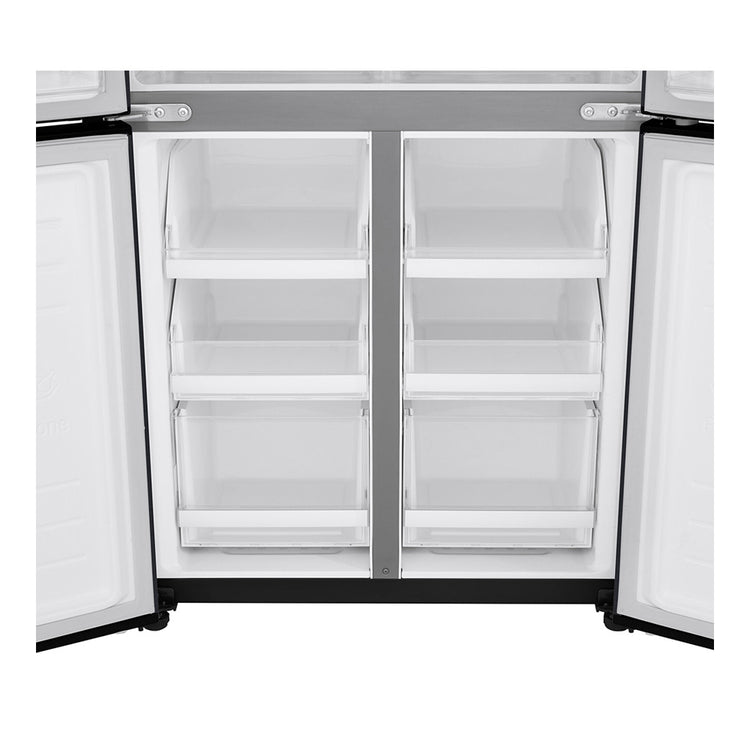 LG GF-B590MBL 530L French Door Fridge Matte Black Steel, Bottom open