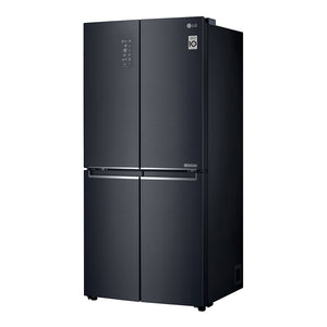 LG GF-B590MBL 530L French Door Fridge Matte Black Steel, Front left view