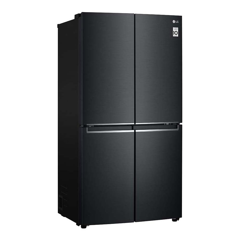 LG 664L French Door Fridge Matte Black GF-B730MBL, Front right view