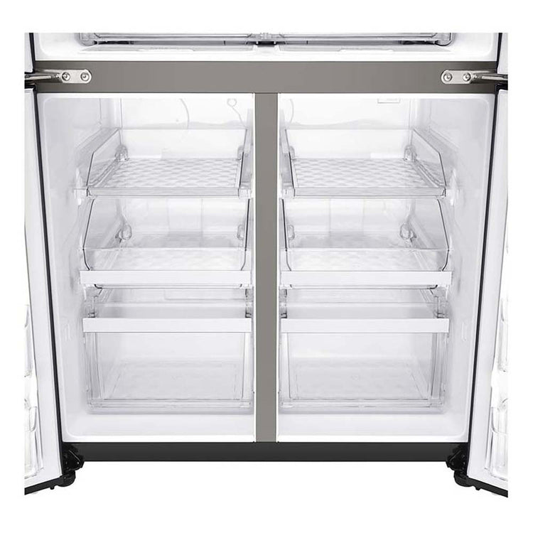 LG 664L French Door Fridge Matte Black GF-B730MBL, Bottom open