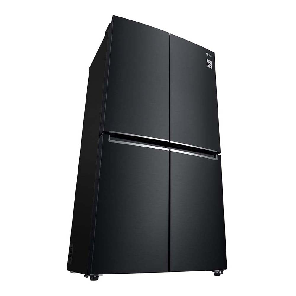 LG 664L French Door Fridge Matte Black GF-B730MBL, Front bottom right view