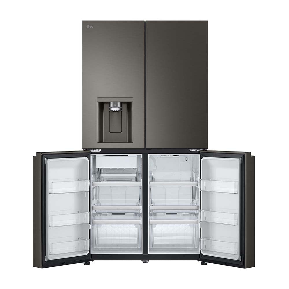 LG 638L Door in Door French Door Fridge Black Steel GF-D700BSLC, Bottom open