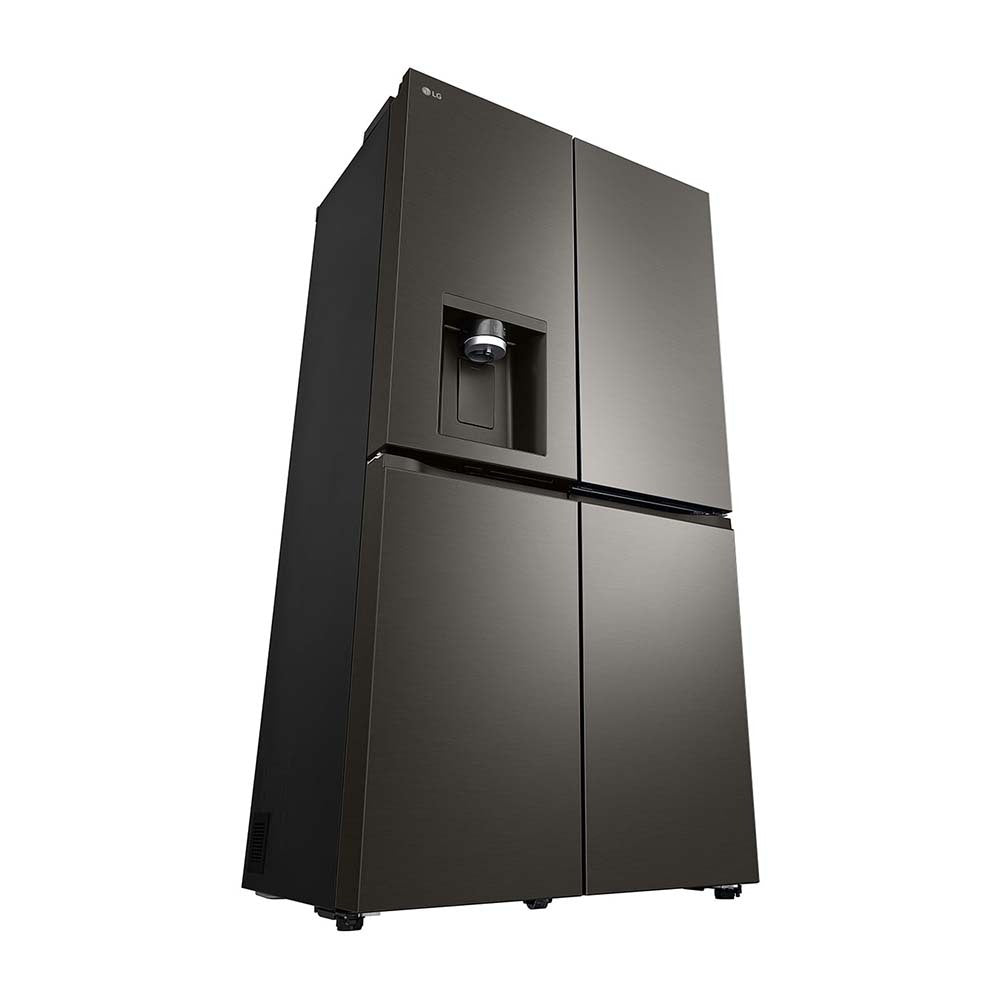 LG 638L Door in Door French Door Fridge Black Steel GF-D700BSLC, Front right view