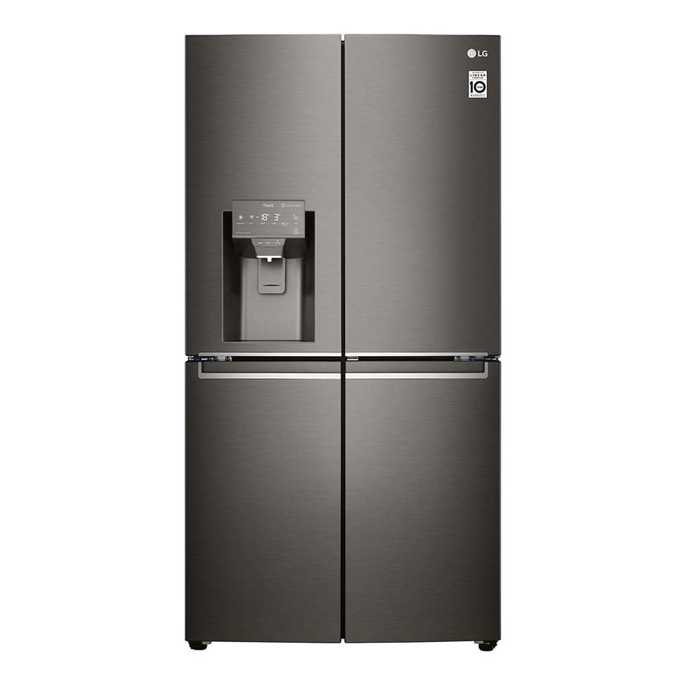 LG 637L French Door Fridge Black Steel GF-D706BSL, Front view