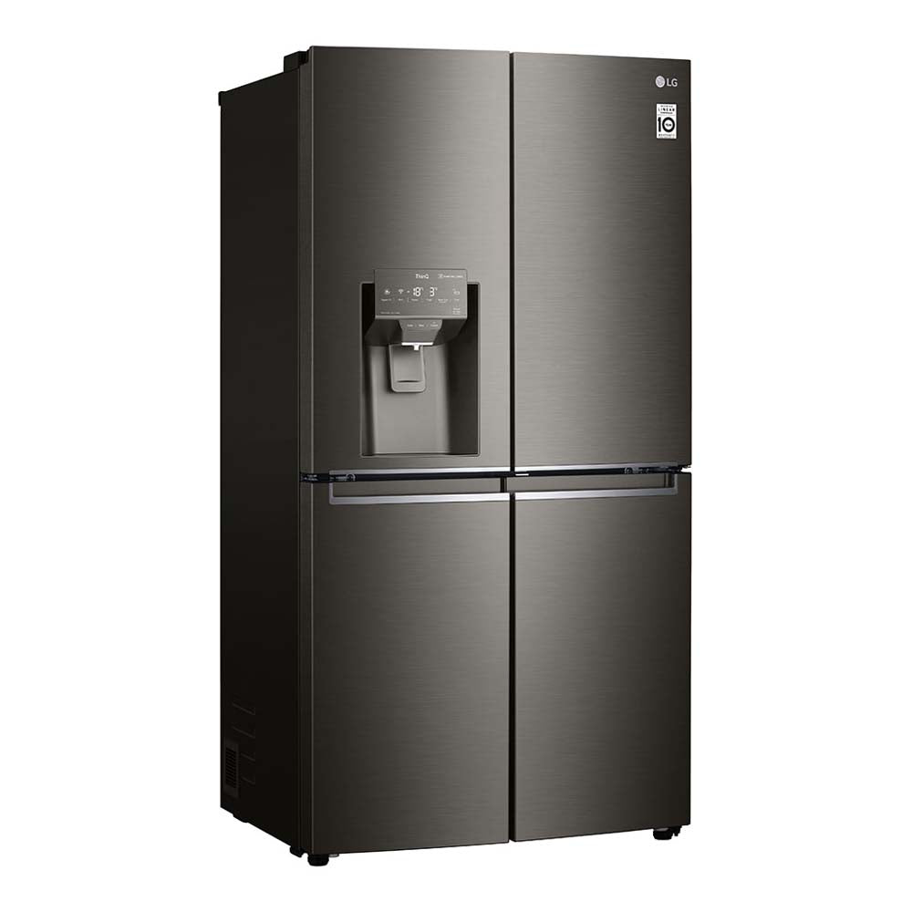 LG 637L French Door Fridge Black Steel GF-D706BSL, Front right view