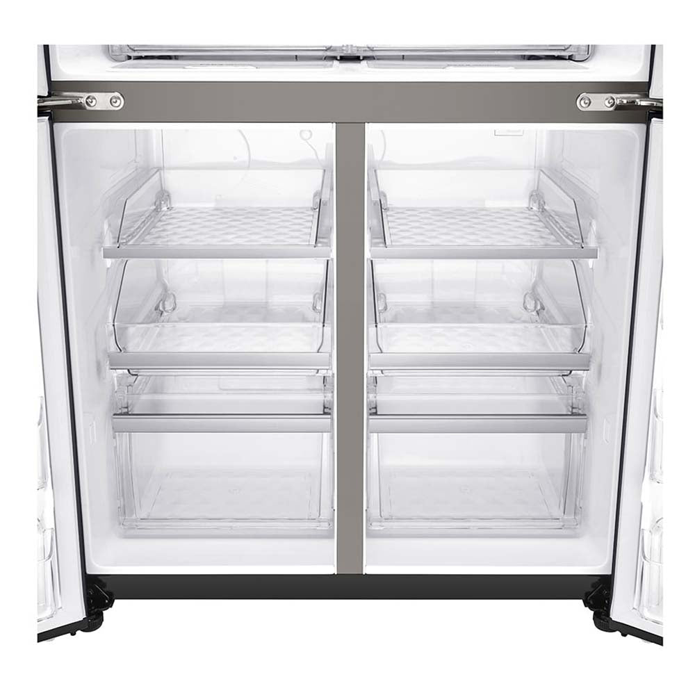 LG 637L French Door Fridge Black Steel GF-D706BSL, Bottom open