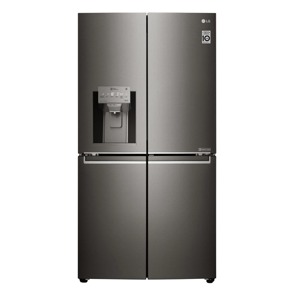 LG 708L French Door Fridge Black Steel GF-D708BSL, Front view