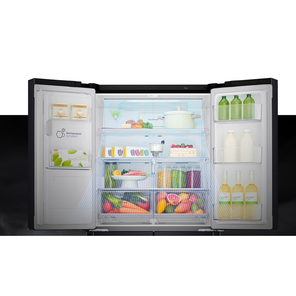 LG GFL570MBL 506L French Door Fridge Matte Black Steel