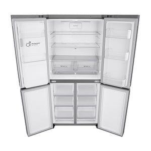 LG 506L Slim Stainless-Steel French Door Refrigerator GF-L570PL, Front top view with doors open