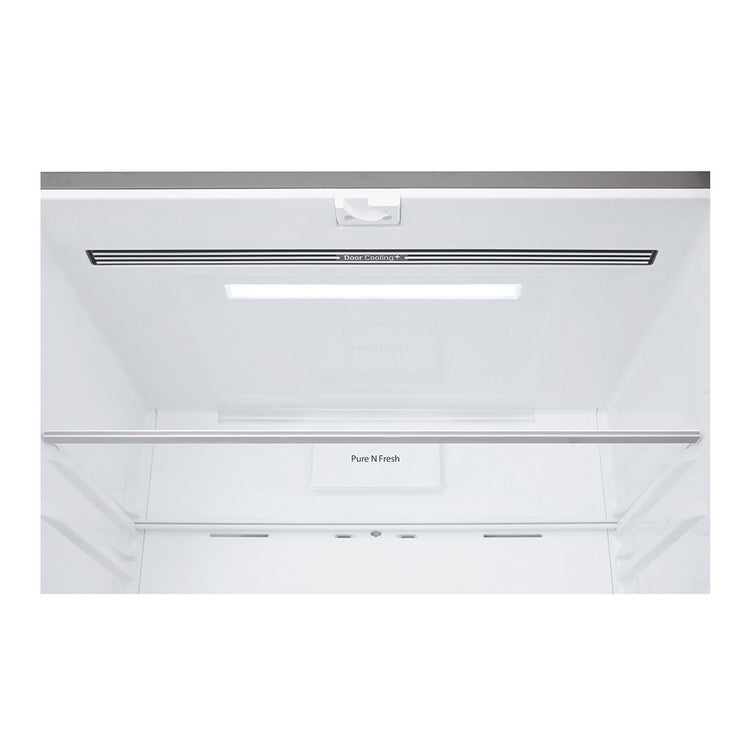 LG 506L Slim Stainless-Steel French Door Refrigerator GF-L570PL, Inside glass shelf view