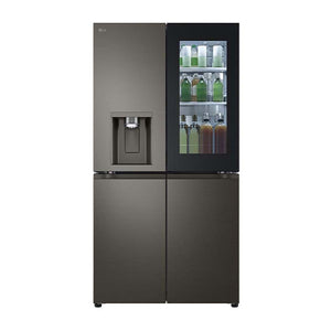 LG 642L InstaView French Door Fridge Black Steel GF-V700BSLC, Front view