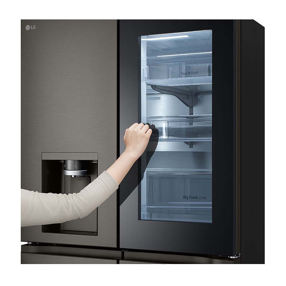 LG GF-V700BSLC 642L InstaView French Door Fridge Black Steel