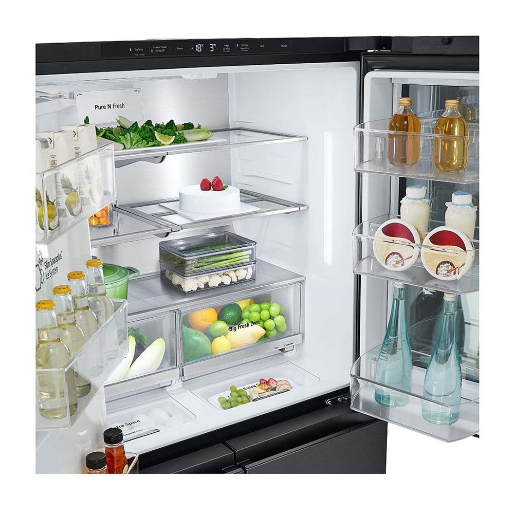 LG GF-V700BSLC 642L InstaView French Door Fridge Black Steel