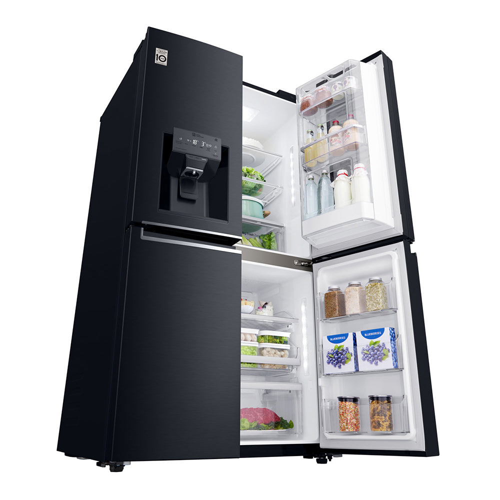 LG 910L InstaView French Door Fridge GF-V910MBSL, Front right view