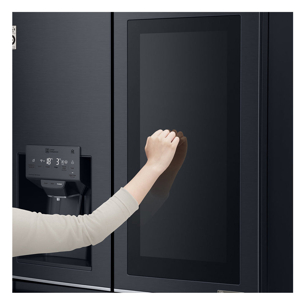 LG 910L InstaView French Door Fridge GF-V910MBSL, Top left view