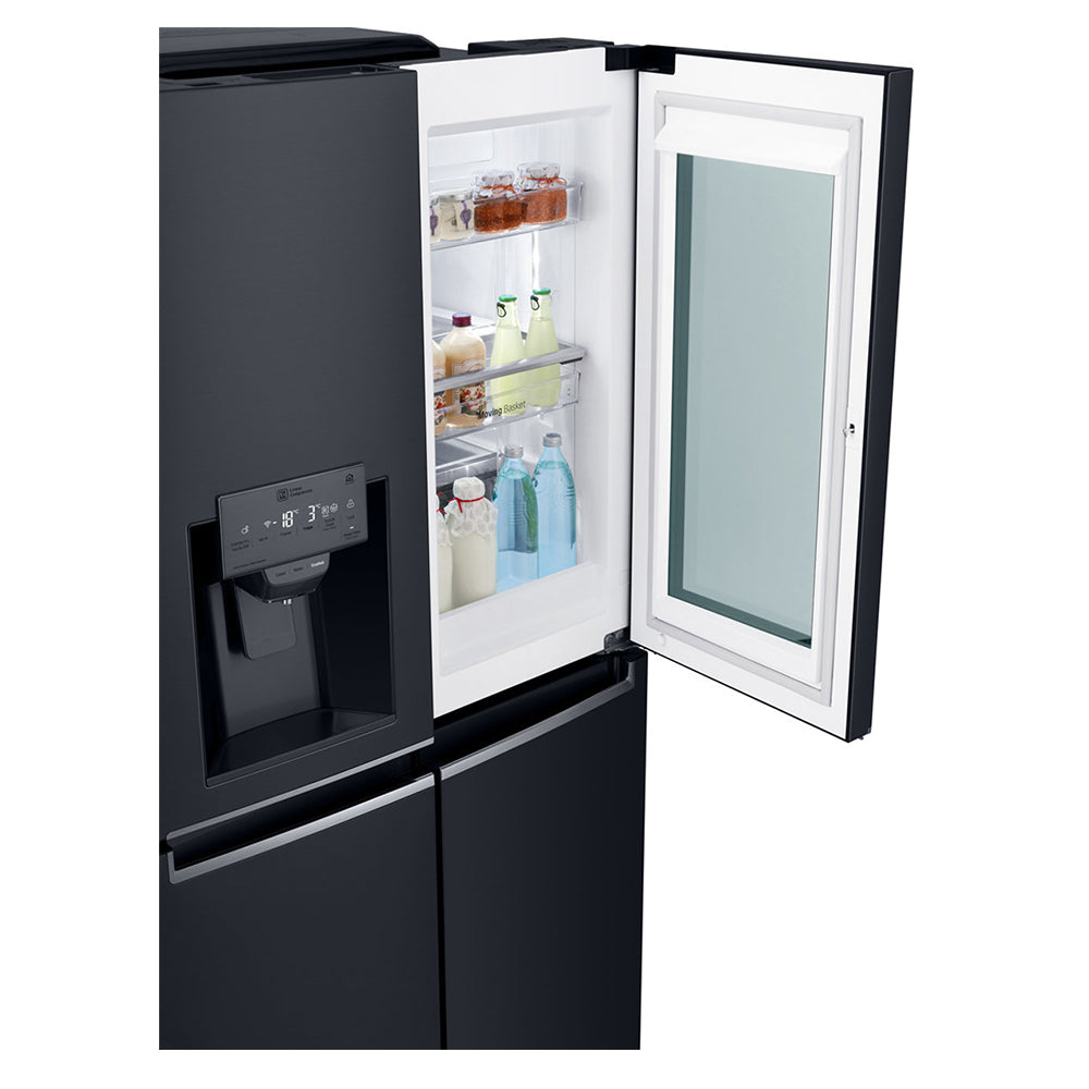 LG 910L InstaView French Door Fridge GF-V910MBSL, Top open