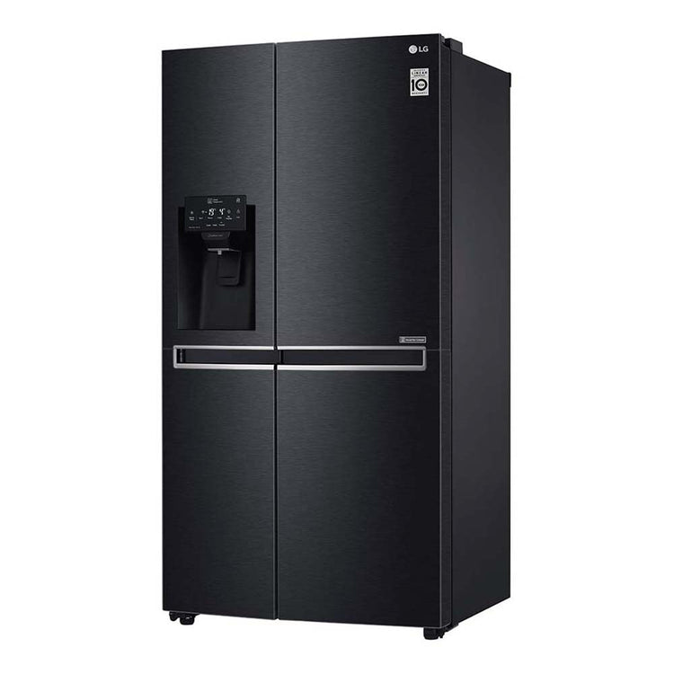 LG 668L Side By Side Fridge Stainless Steel GS-L668MBNL, Front left view