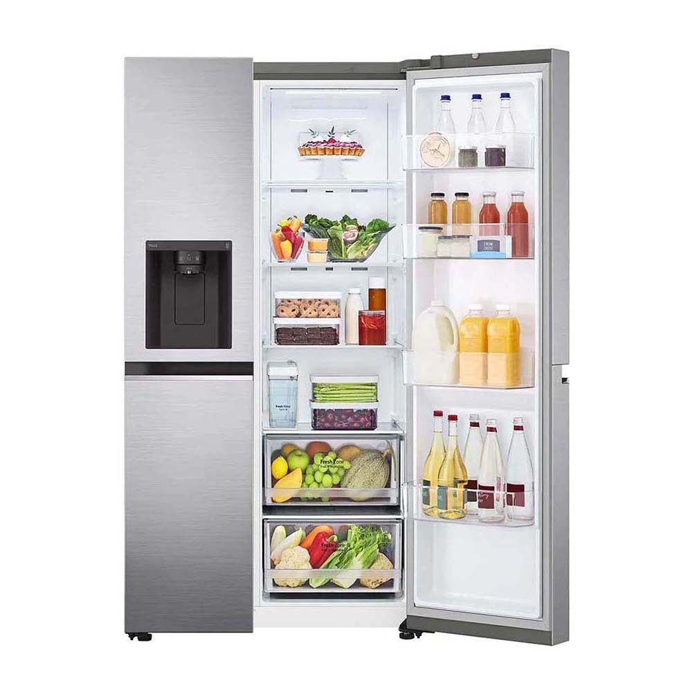 LG 635L Side by Side Fridge Stainless Steel GS-N635PL