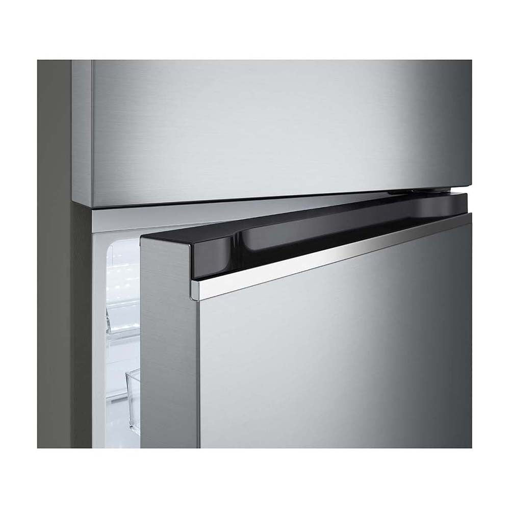 LG 243L Top Mount Fridge Stainless Steel GT-1S, Door perspective view