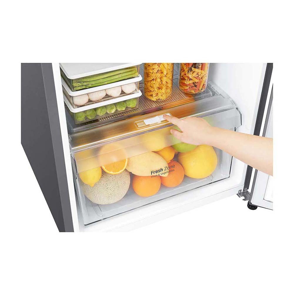 LG 254L Top Mount Fridge GT-279BPL, vegetable crisper drawer view 