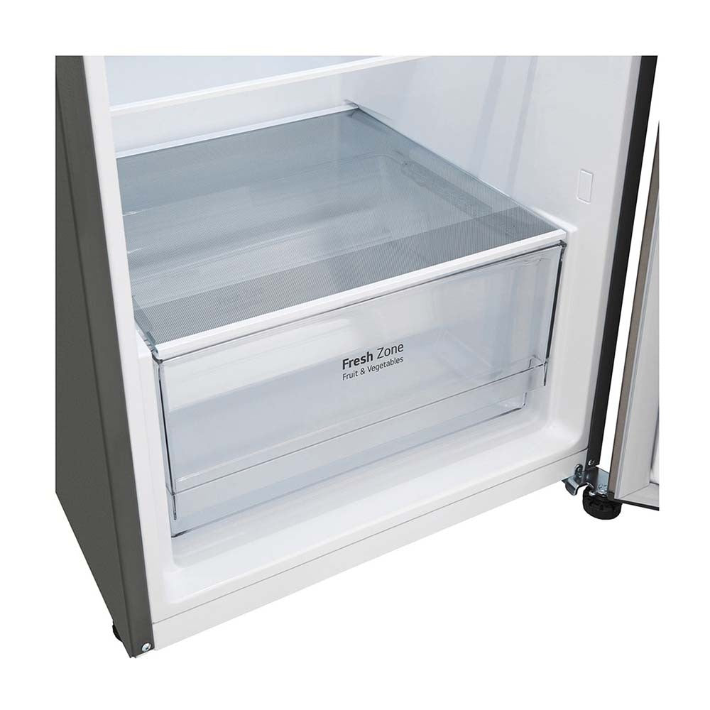 LG 335L Top Mount Fridge Stainless Steel GT-4S, Vegetable crisper drawer view