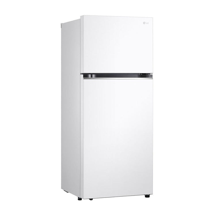 LG 375L Top Mount Fridge White GT-5W, Front right view