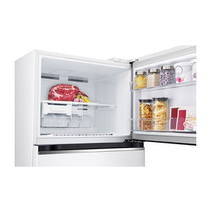 LG 375L Top Mount Fridge White GT-5W, Top open